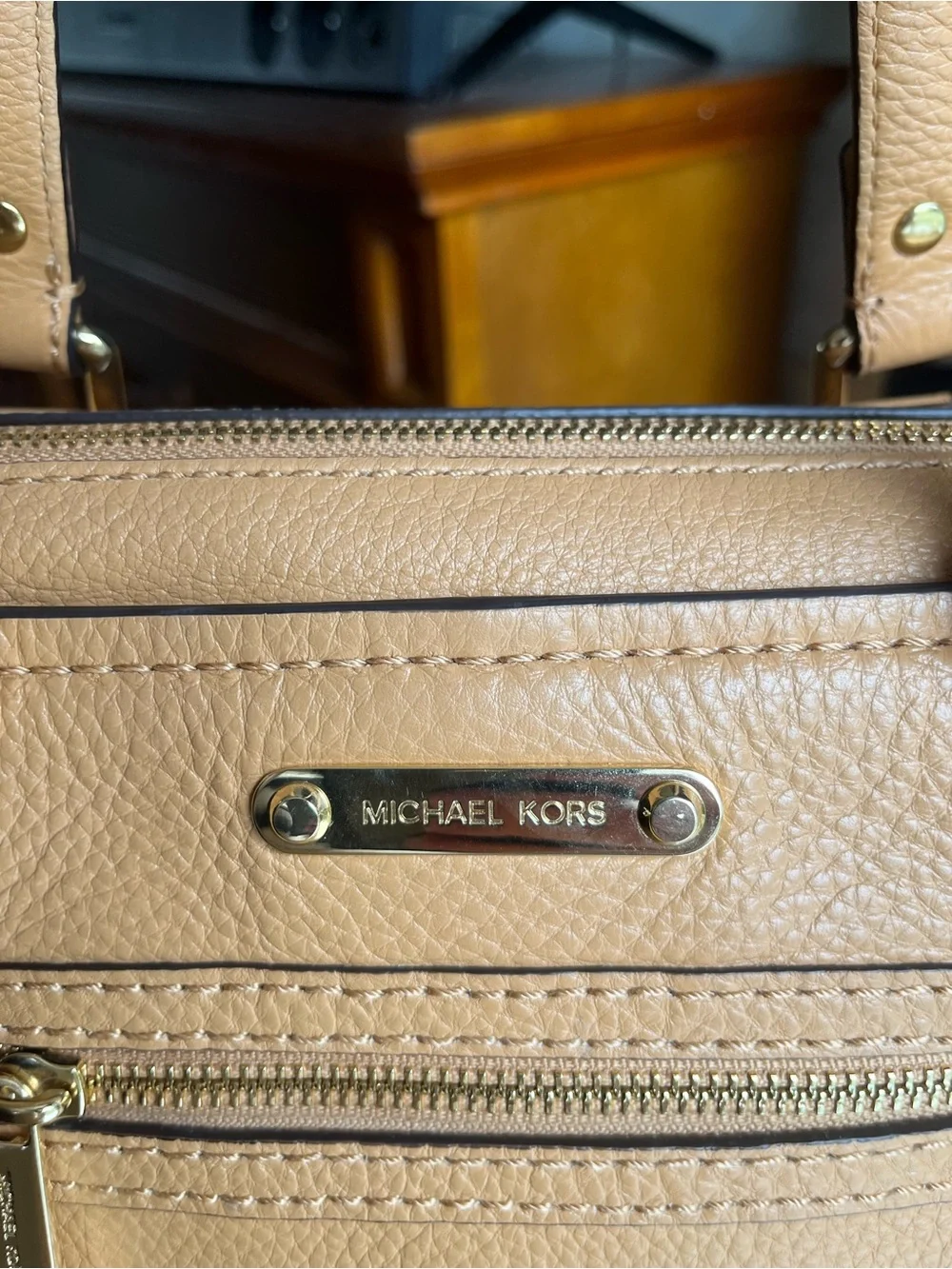 Michael Kors Gilmore Medium East West Pebbled Leather Satchel